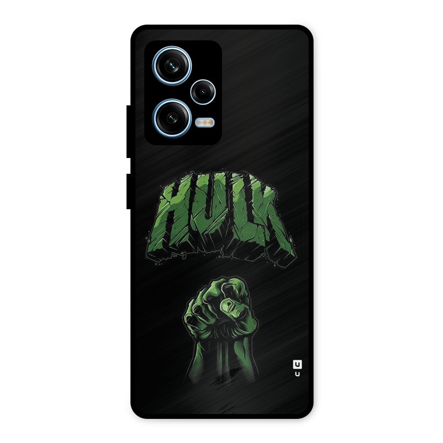 Green Punch Metal Back Case for Redmi Note 12 Pro