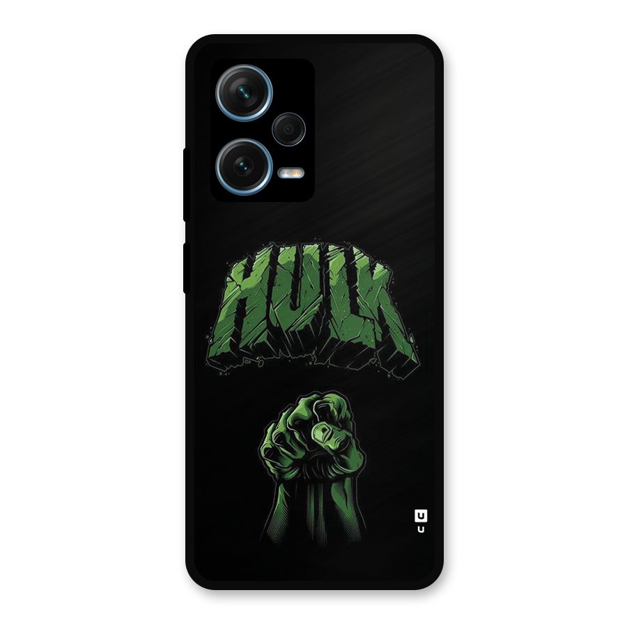 Green Punch Metal Back Case for Redmi Note 12 Pro Plus 5G