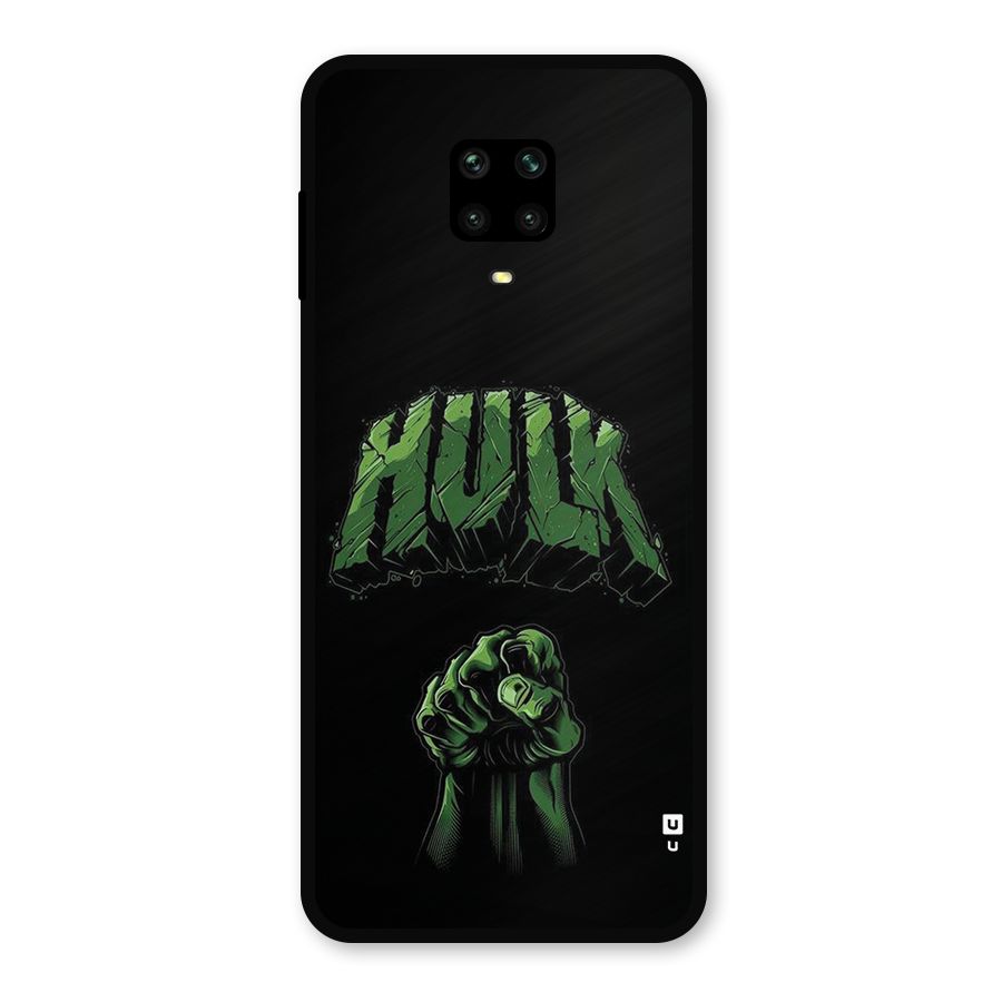 Green Punch Metal Back Case for Redmi Note 9 Pro Max