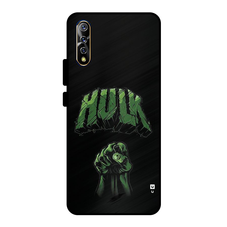 Green Punch Metal Back Case for Vivo S1
