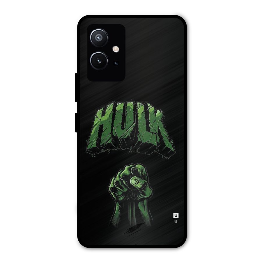 Green Punch Metal Back Case for Vivo T1 5G