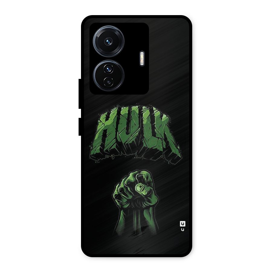 Green Punch Metal Back Case for Vivo T1 Pro