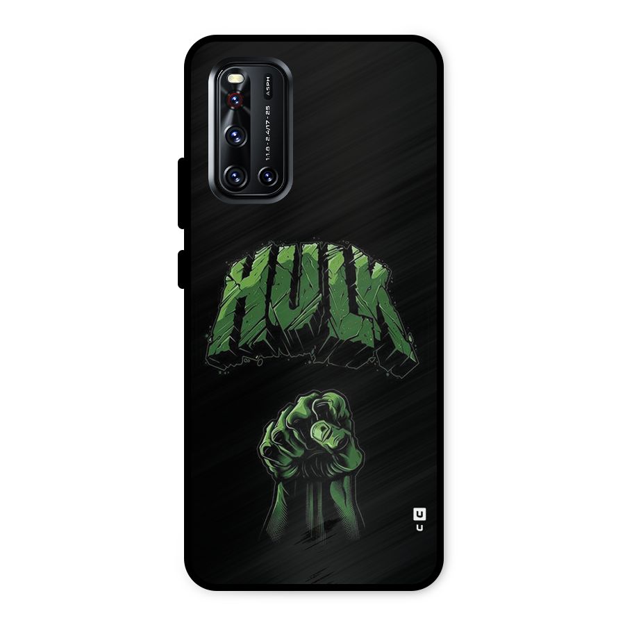 Green Punch Metal Back Case for Vivo V19