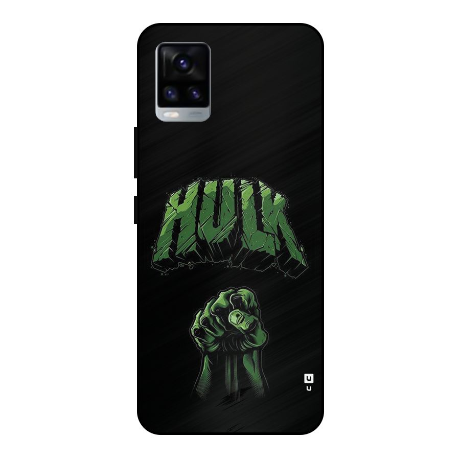 Green Punch Metal Back Case for Vivo V20 2021
