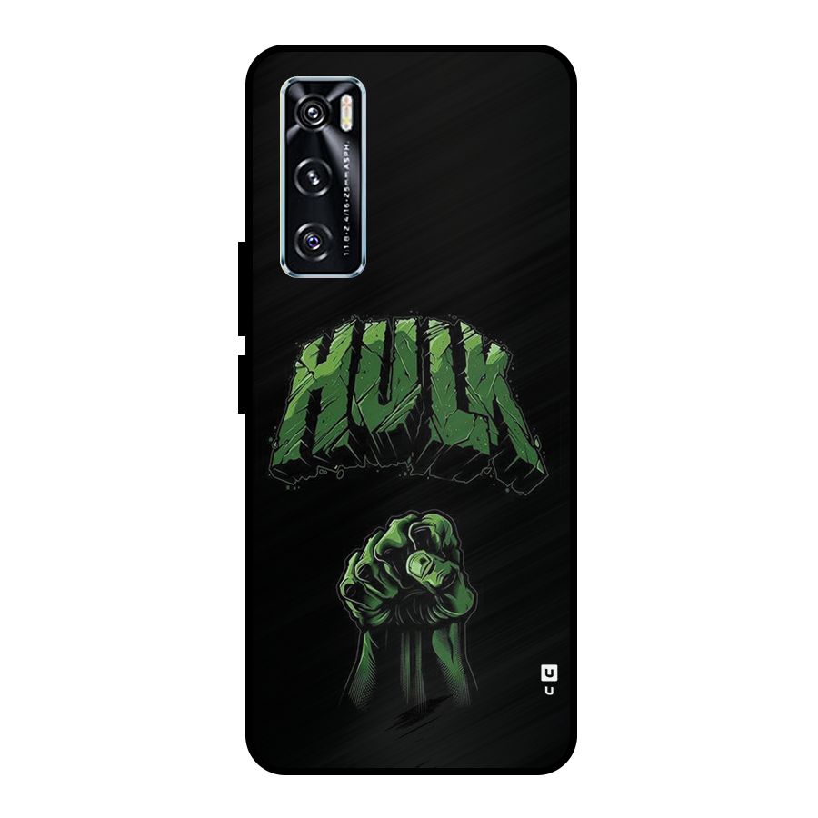 Green Punch Metal Back Case for Vivo V20 SE