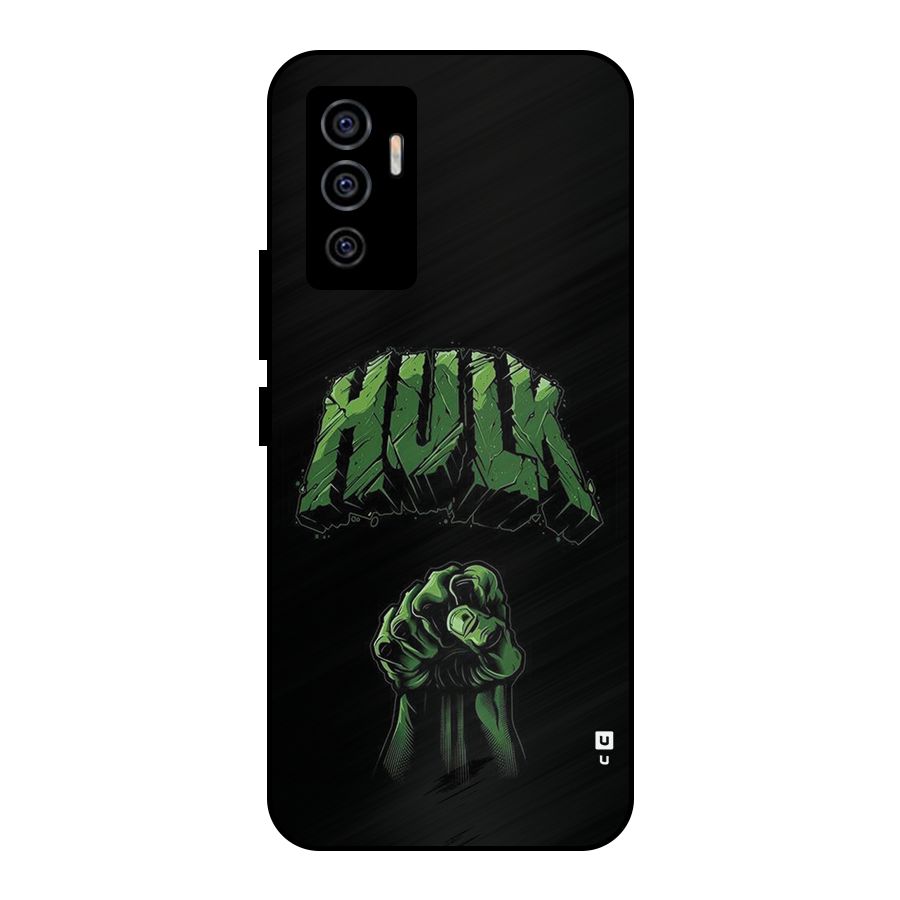 Green Punch Metal Back Case for Vivo V23e