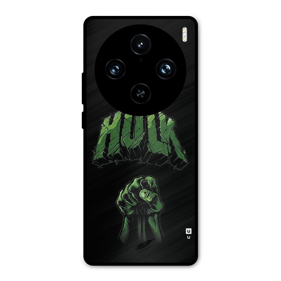 Green Punch Metal Back Case for Vivo X100 Pro
