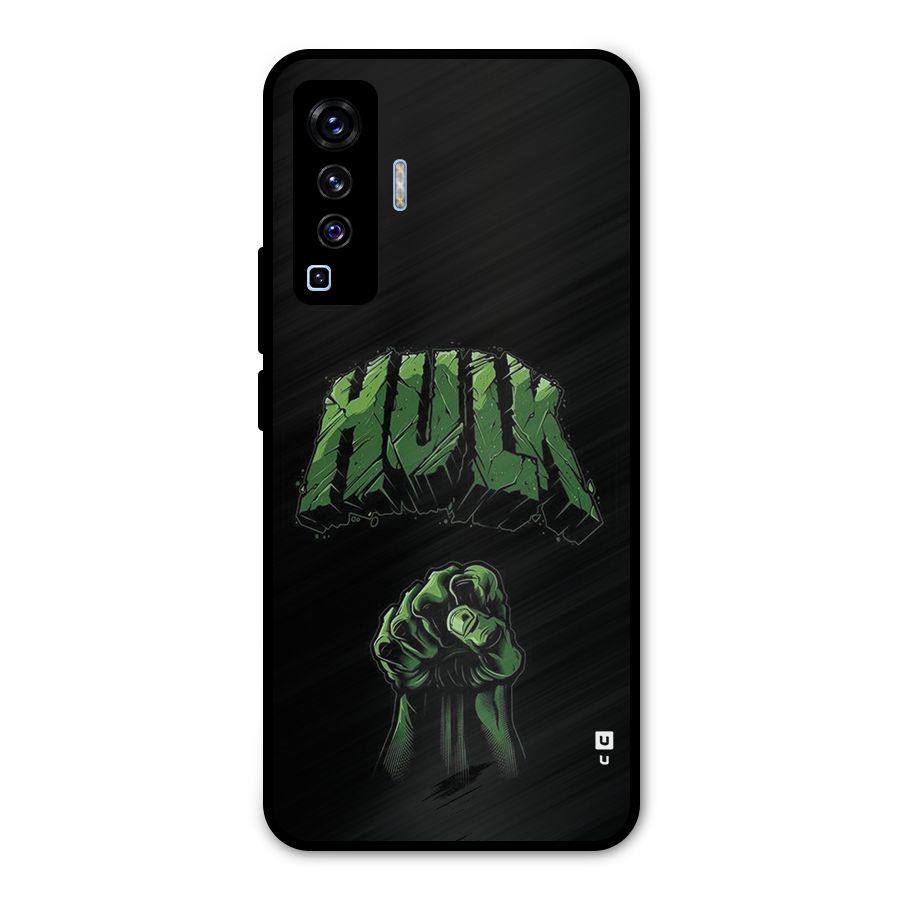 Green Punch Metal Back Case for Vivo X50