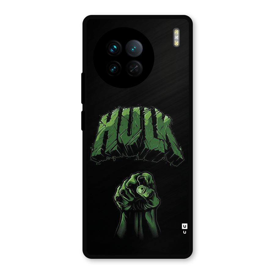Green Punch Metal Back Case for Vivo X90