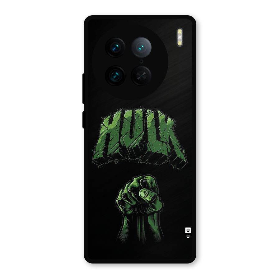 Green Punch Metal Back Case for Vivo X90 Pro