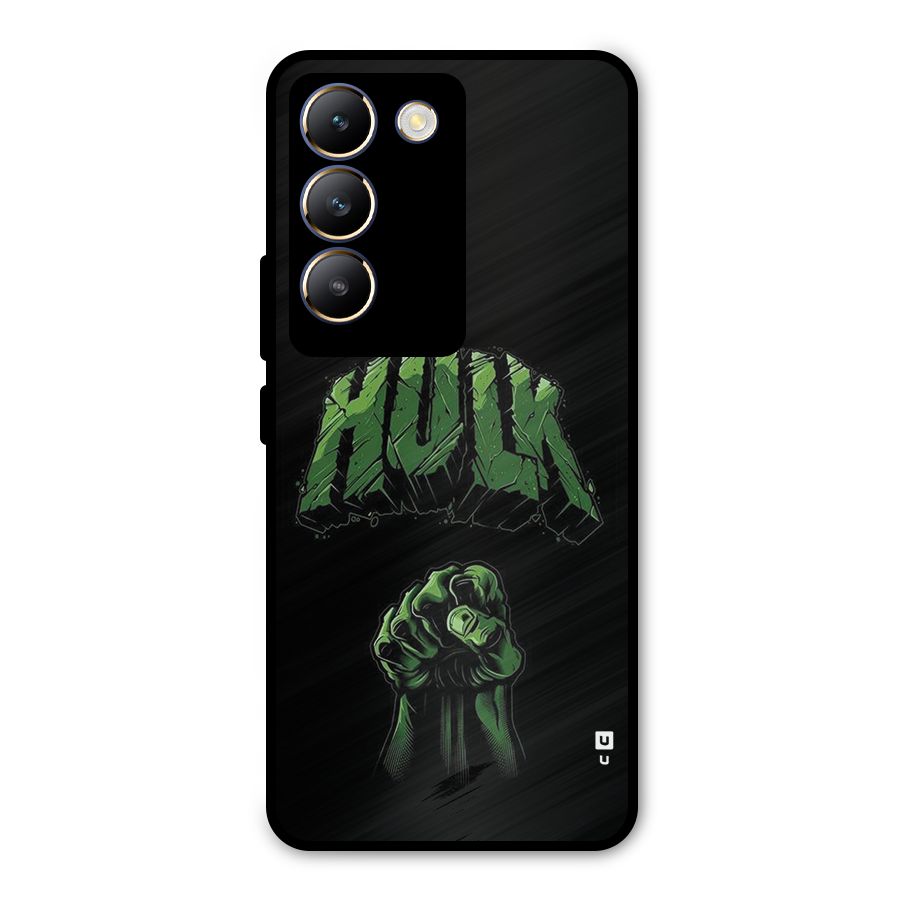 Green Punch Metal Back Case for Vivo Y200e