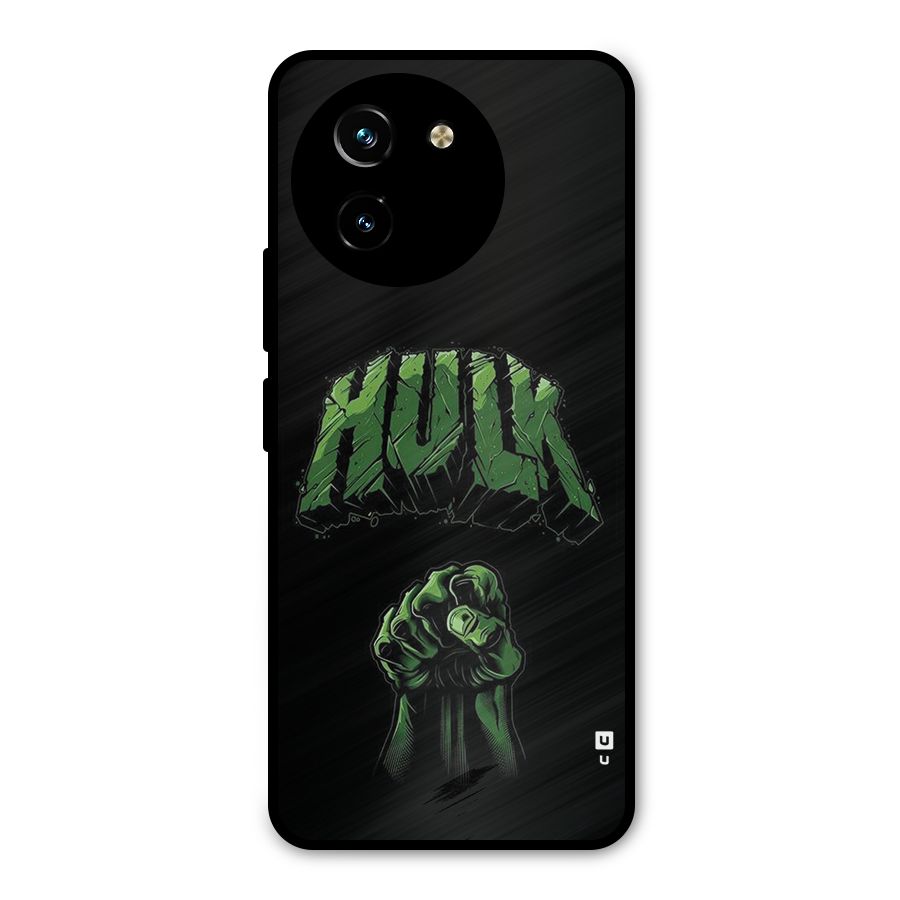 Green Punch Metal Back Case for Vivo Y200i