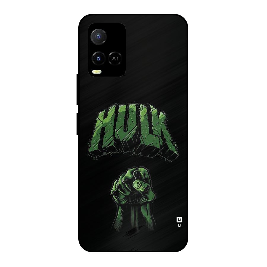 Green Punch Metal Back Case for Vivo Y21G