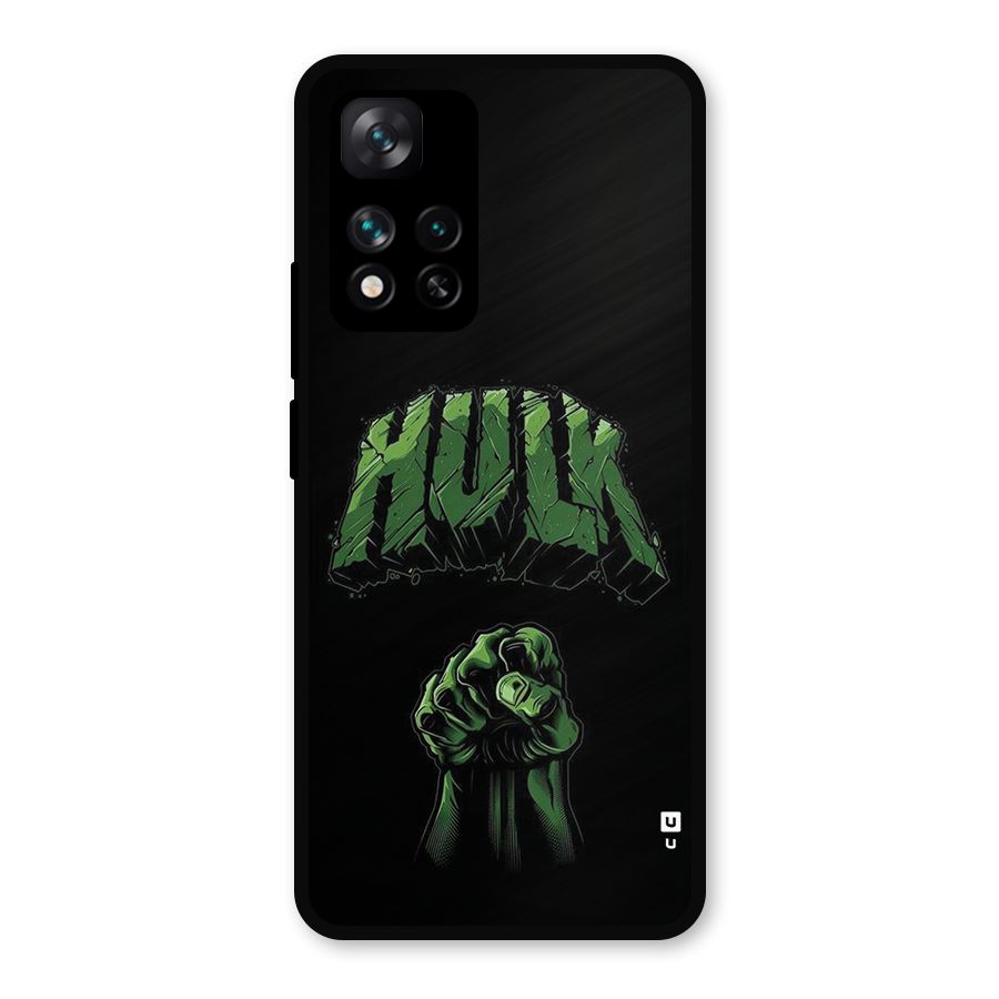 Green Punch Metal Back Case for Xiaomi 11i 5G