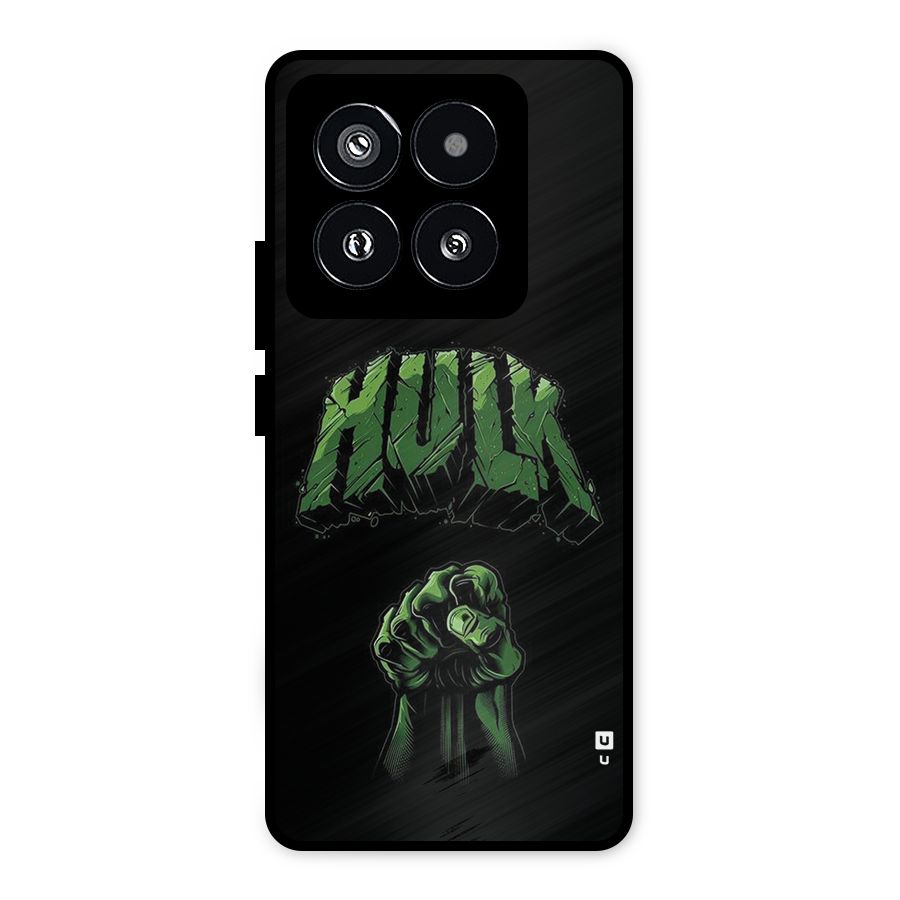 Green Punch Metal Back Case for Xiaomi 14 Pro
