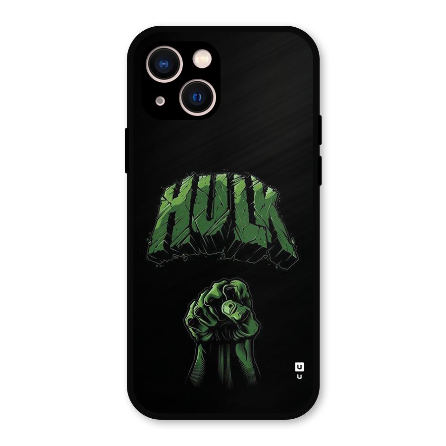 Green Punch Metal Back Case for iPhone 13
