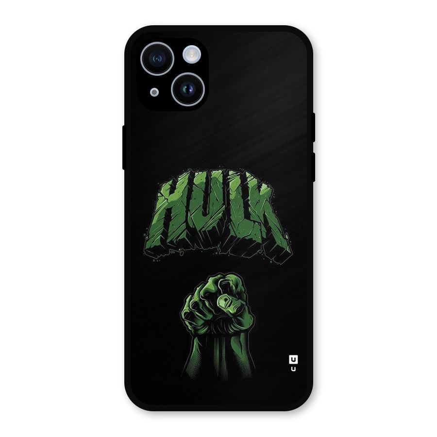 Green Punch Metal Back Case for iPhone 14