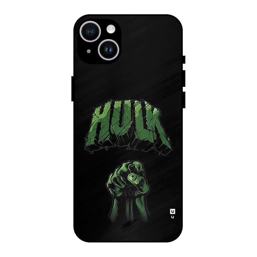 Green Punch Metal Back Case for iPhone 14 Plus