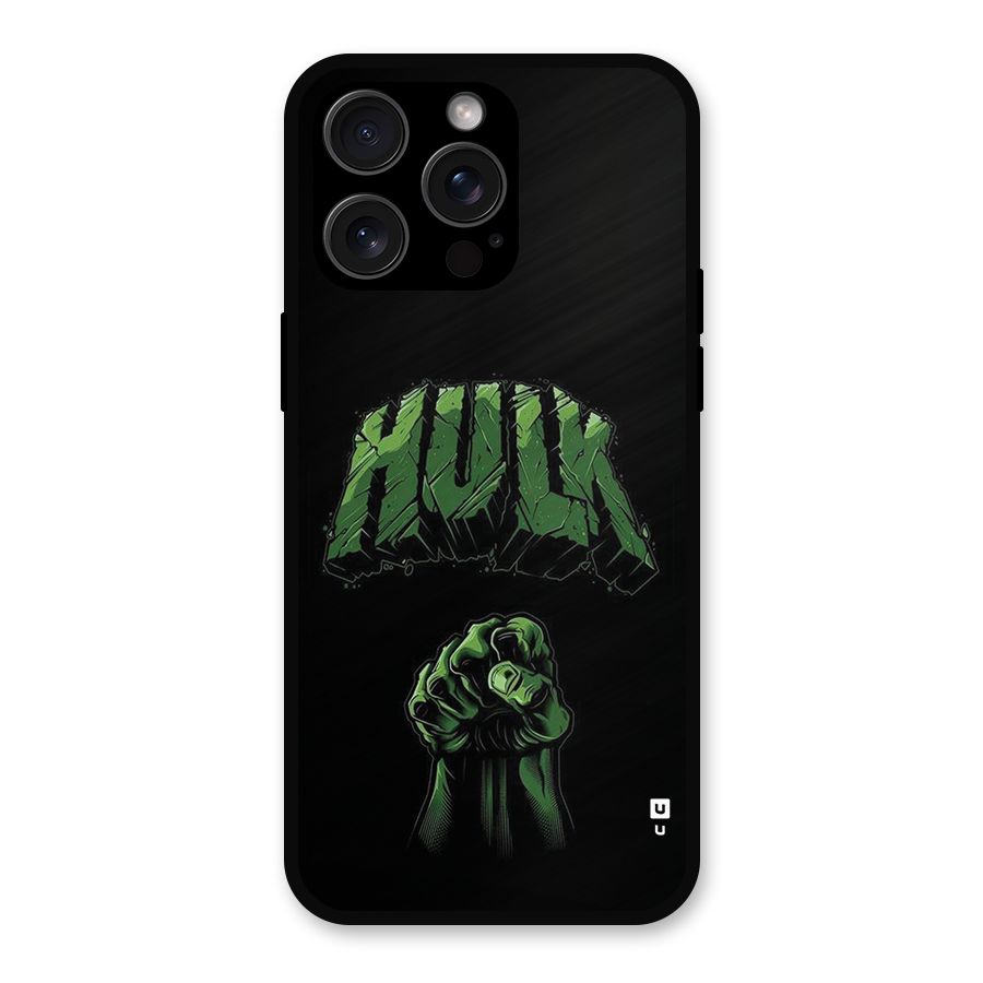 Green Punch Metal Back Case for iPhone 15 Pro Max