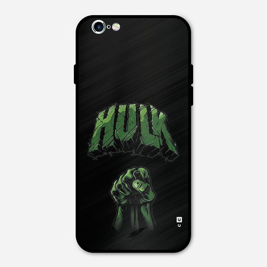 Green Punch Metal Back Case for iPhone 6 6s