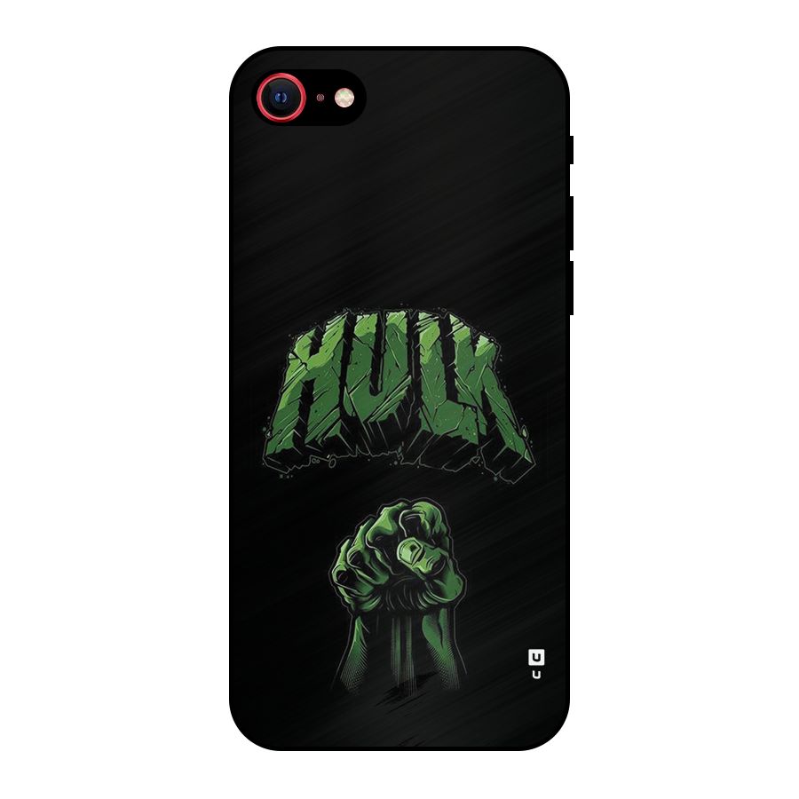 Green Punch Metal Back Case for iPhone SE 2020