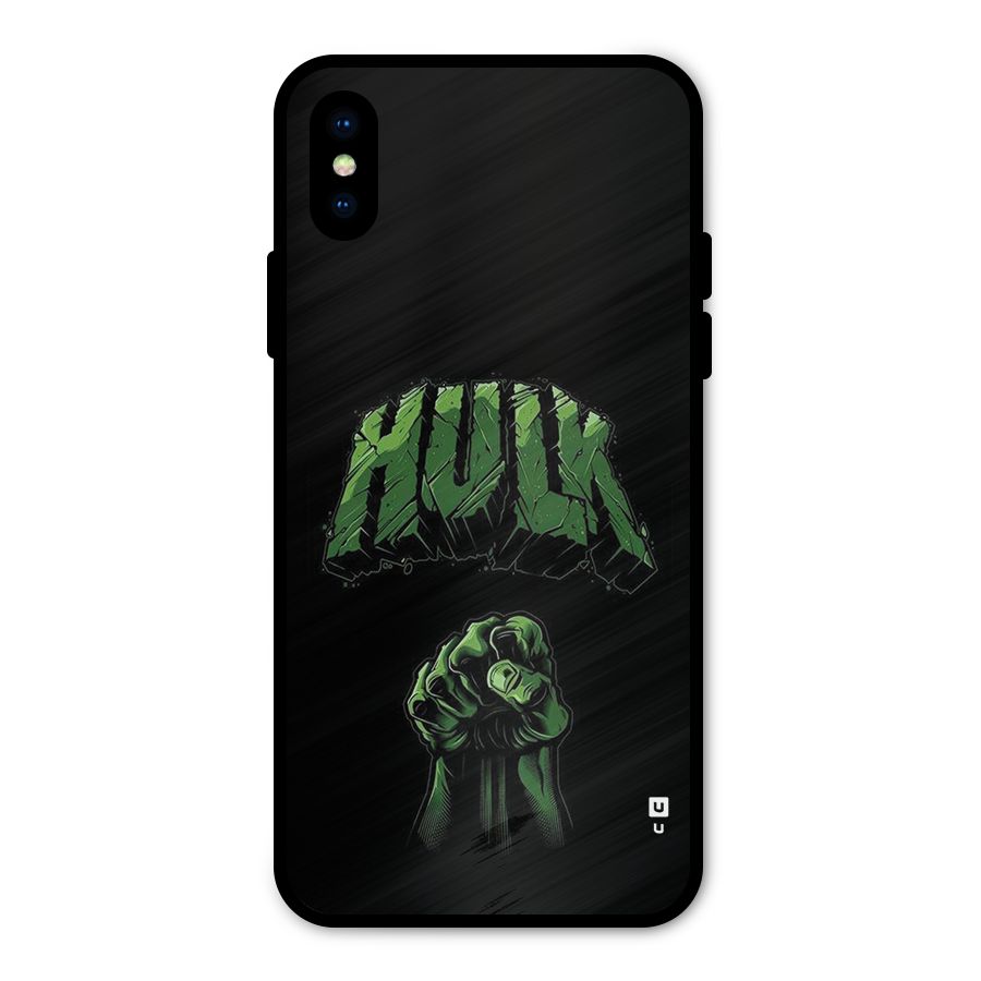 Green Punch Metal Back Case for iPhone X