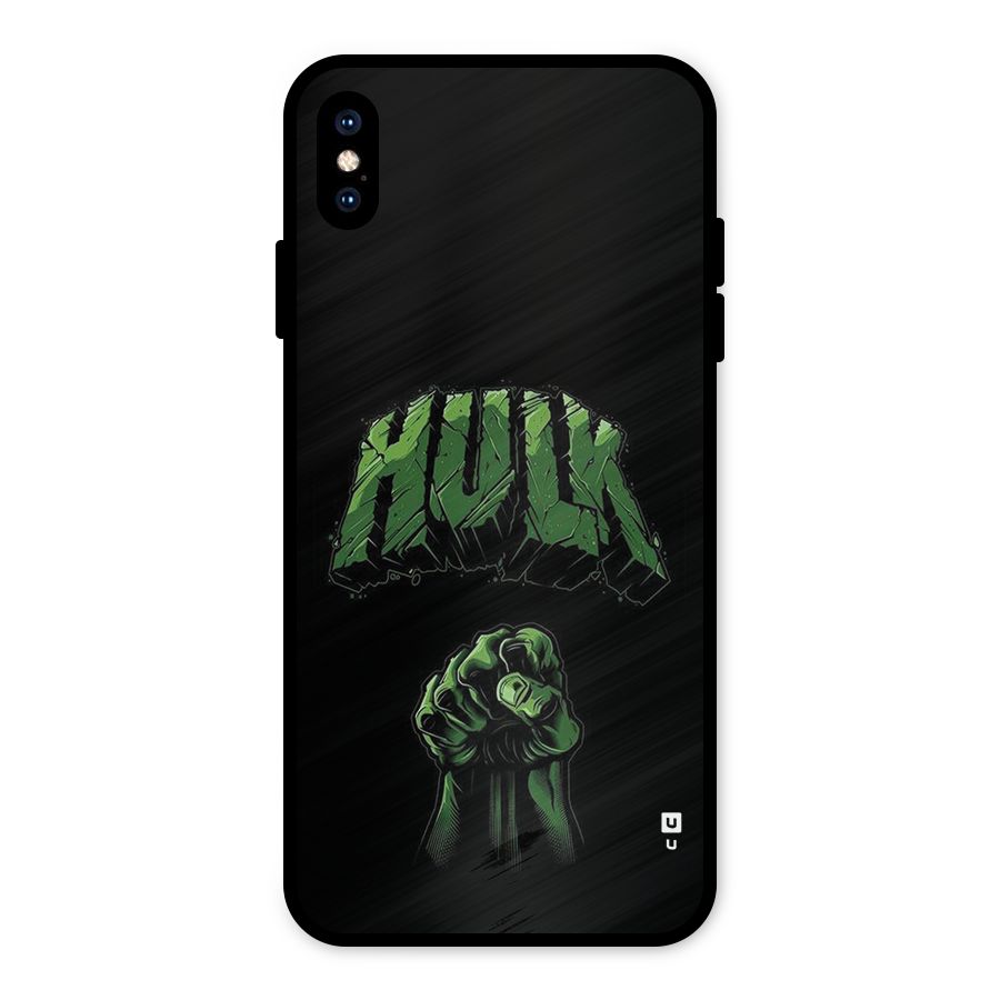 Green Punch Metal Back Case for iPhone XS Max