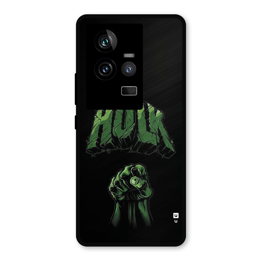 Green Punch Metal Back Case for iQOO 11 5G