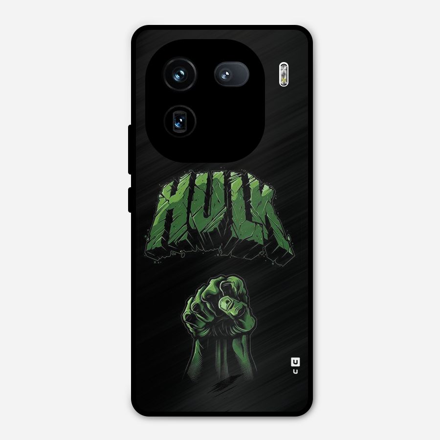 Green Punch Metal Back Case for iQOO 12
