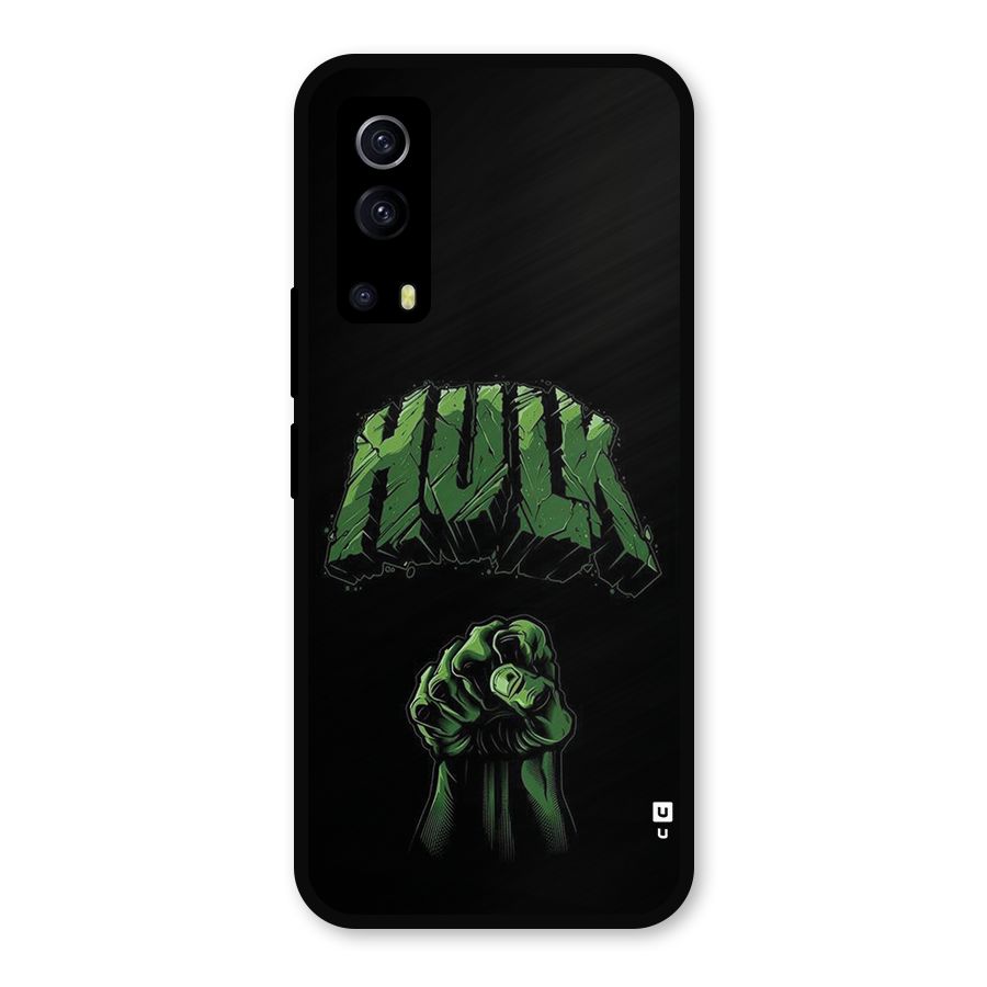 Green Punch Metal Back Case for iQOO Z3