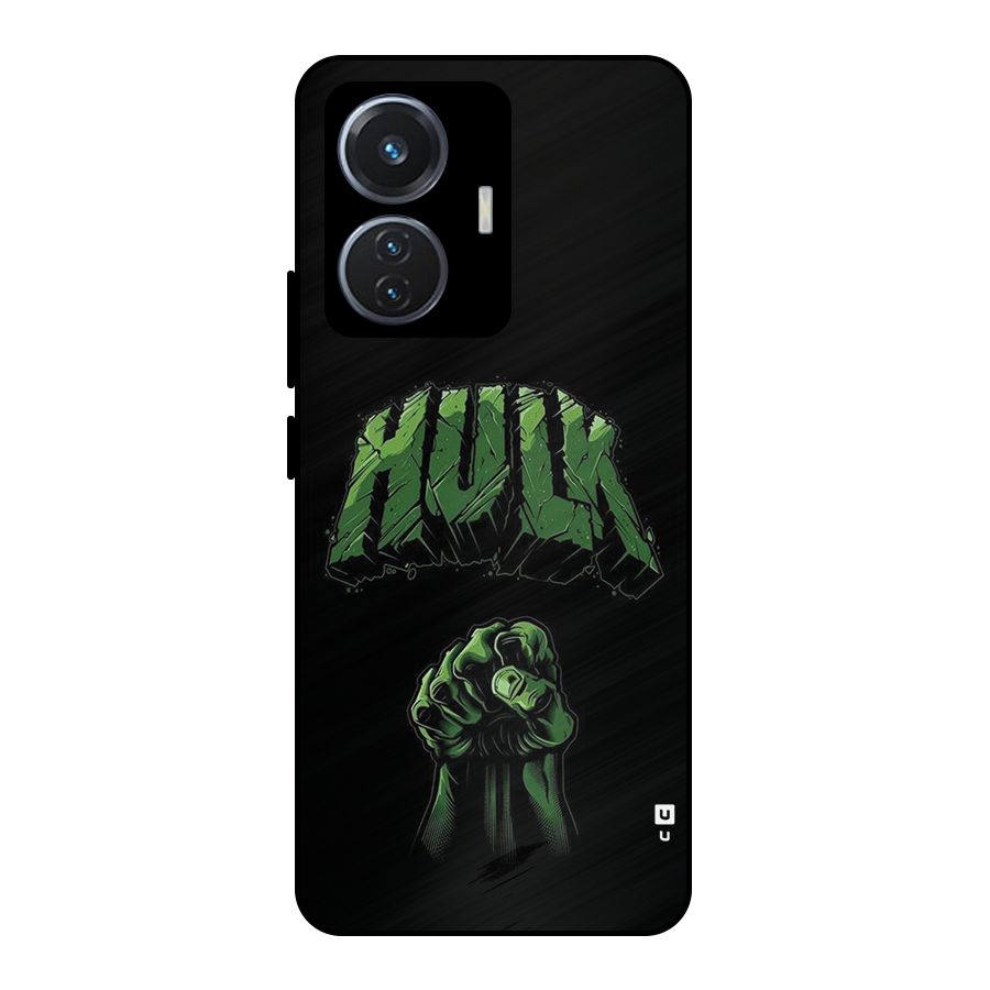 Green Punch Metal Back Case for iQOO Z6 44W