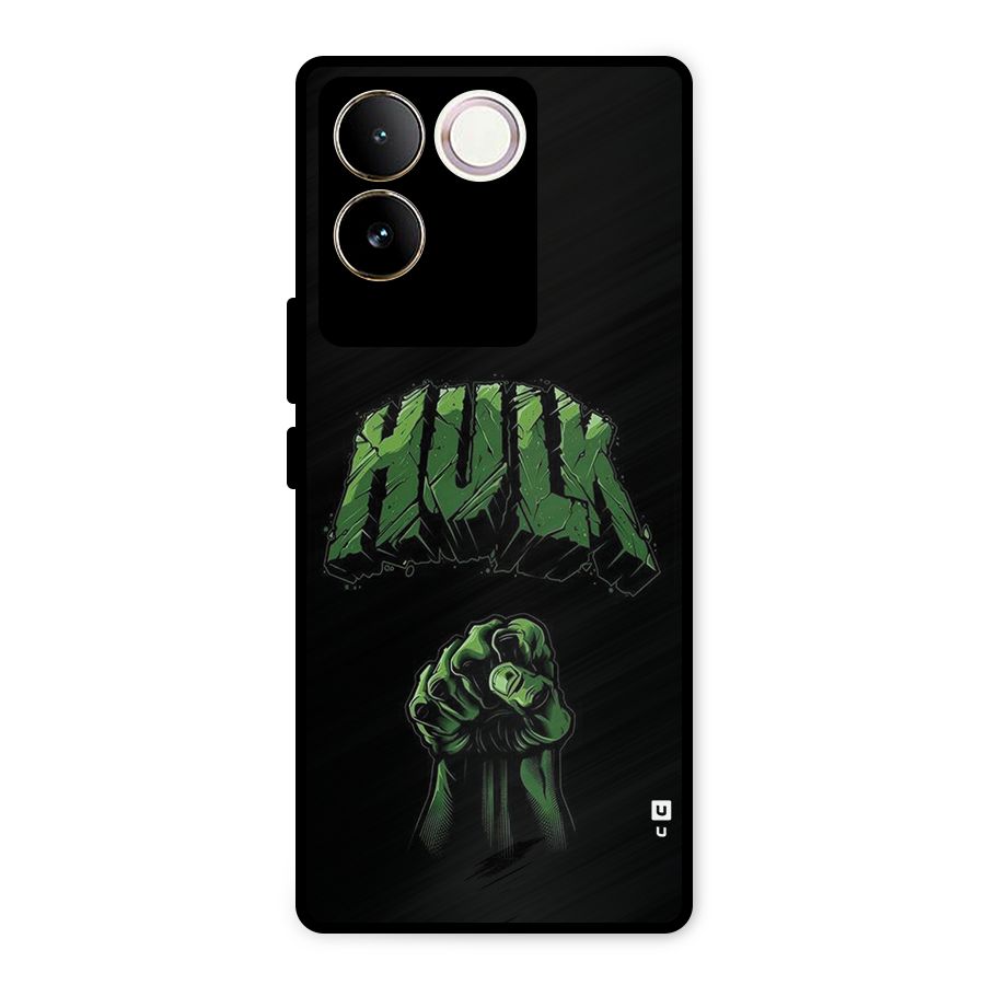 Green Punch Metal Back Case for iQOO Z7 Pro