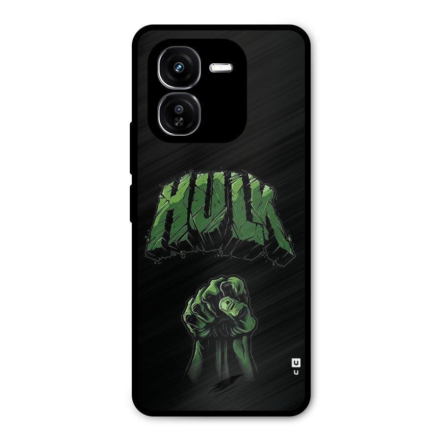 Green Punch Metal Back Case for iQOO Z9x