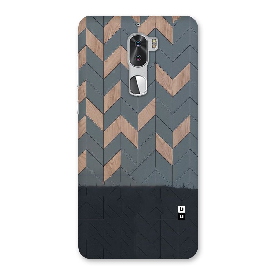 Greyish Wood Design Back Case for Coolpad Cool 1