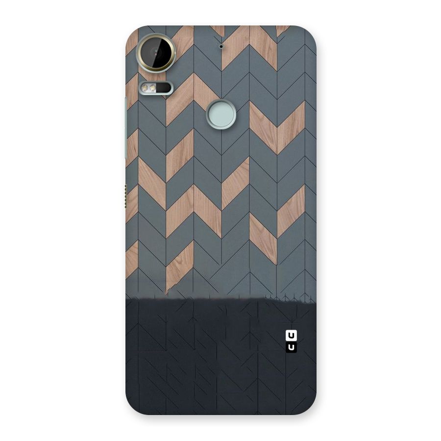 Greyish Wood Design Back Case for Desire 10 Pro