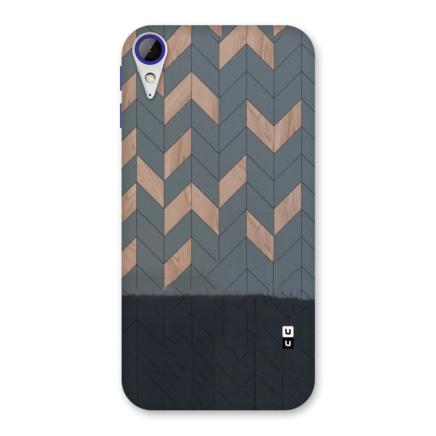Greyish Wood Design Back Case for Desire 830