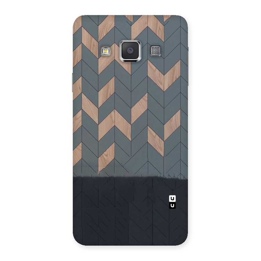 Greyish Wood Design Back Case for Galaxy A3