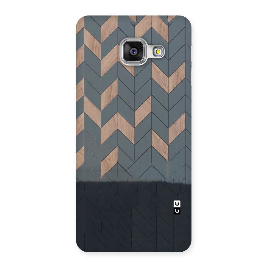 Greyish Wood Design Back Case for Galaxy A3 2016