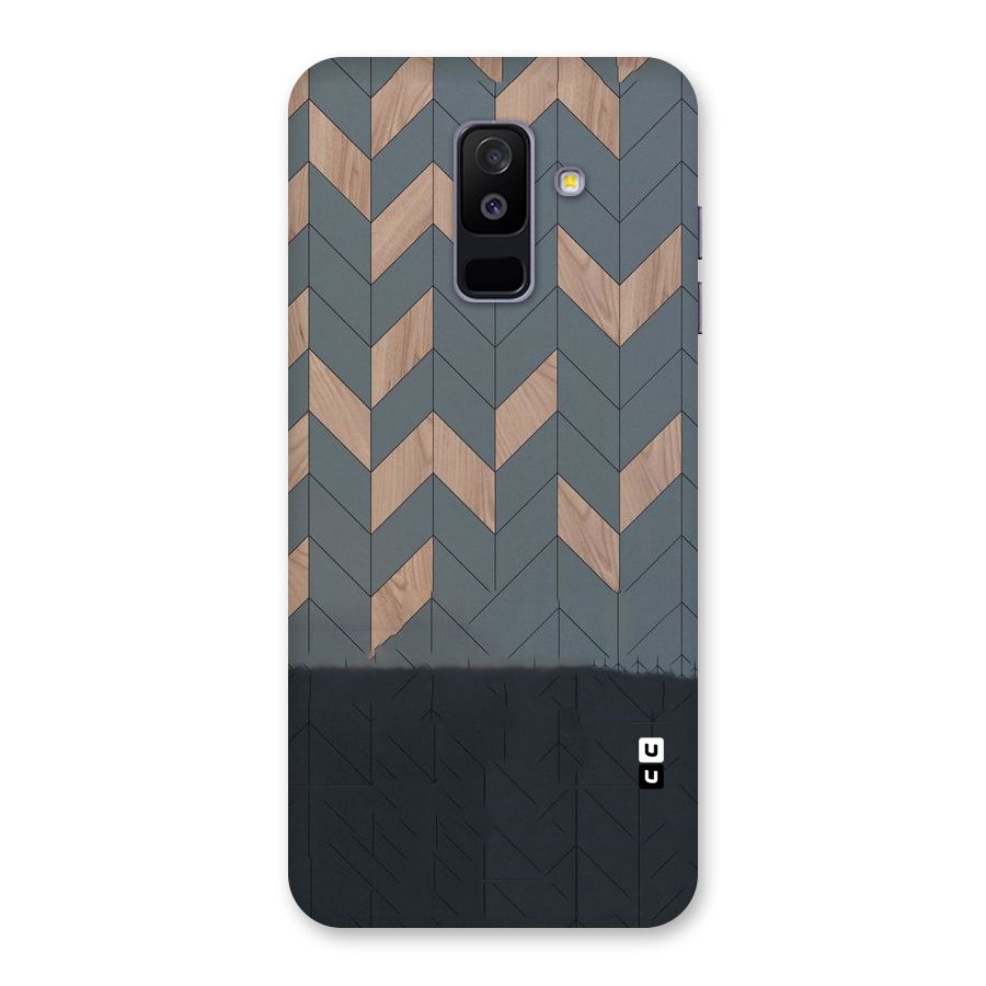 Greyish Wood Design Back Case for Galaxy A6 Plus