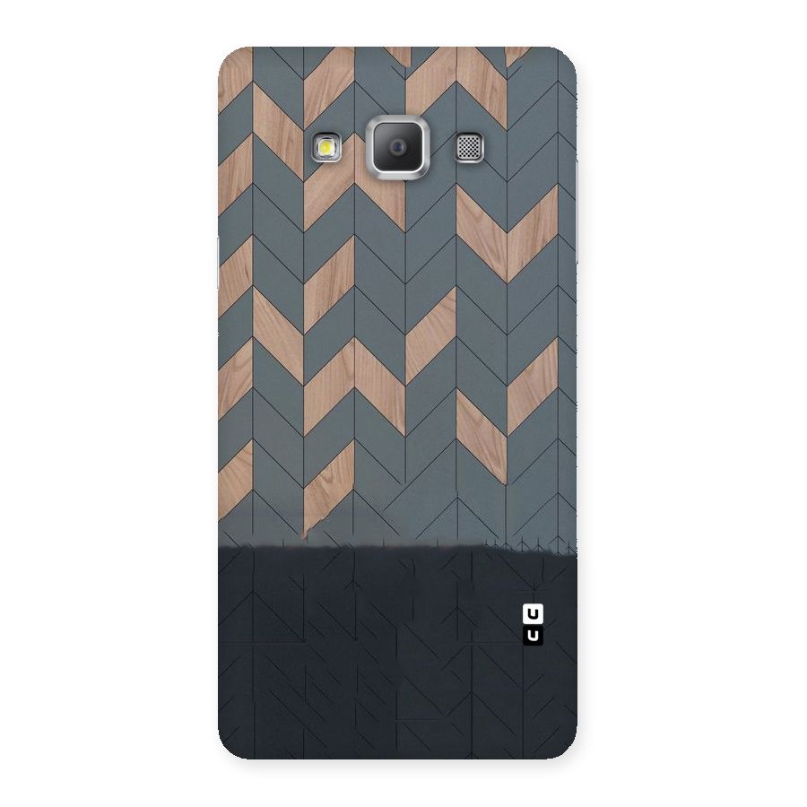 Greyish Wood Design Back Case for Galaxy A7