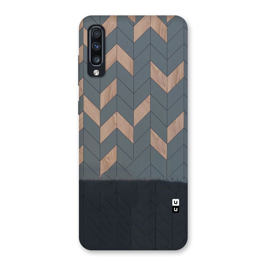 Greyish Wood Design Back Case for Galaxy A70