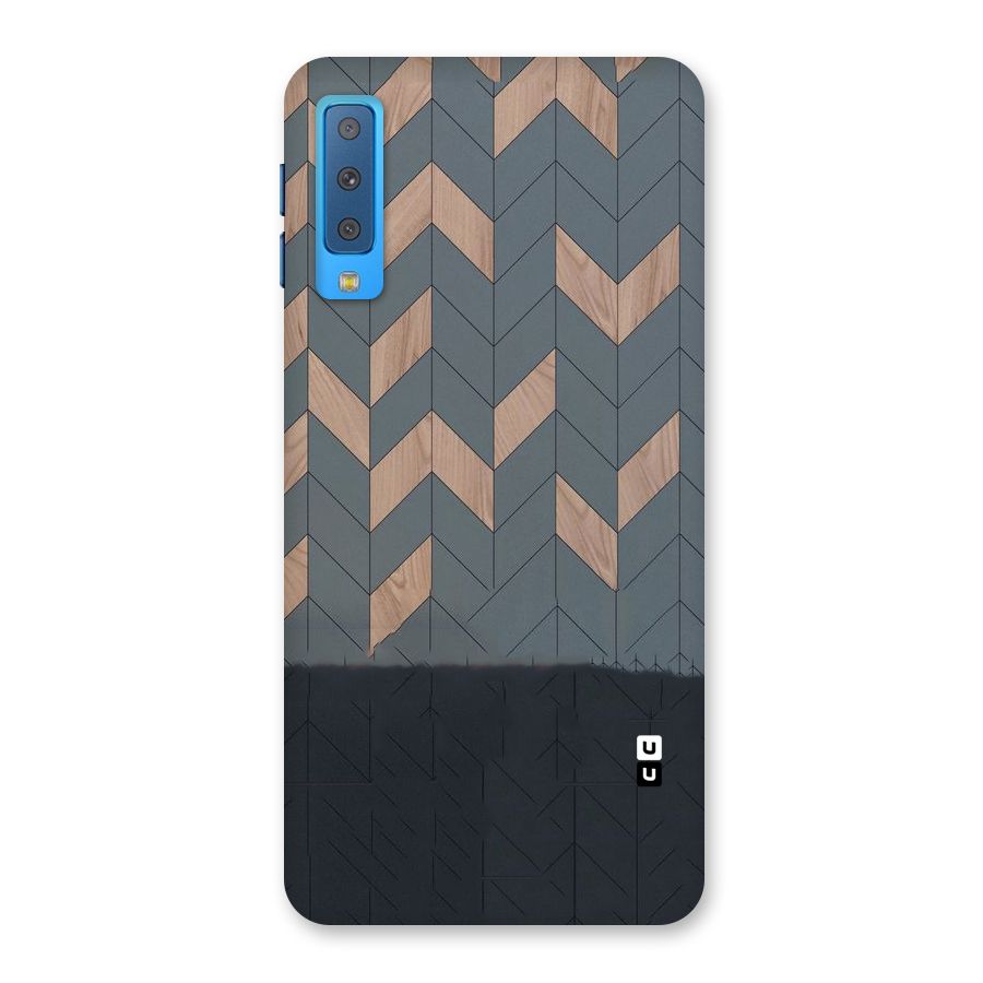 Greyish Wood Design Back Case for Galaxy A7 (2018)