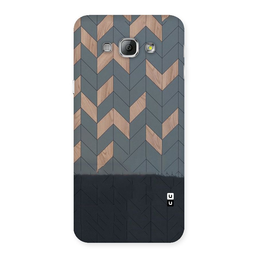 Greyish Wood Design Back Case for Galaxy A8