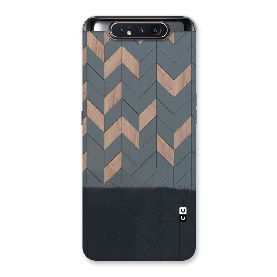 Greyish Wood Design Back Case for Galaxy A80