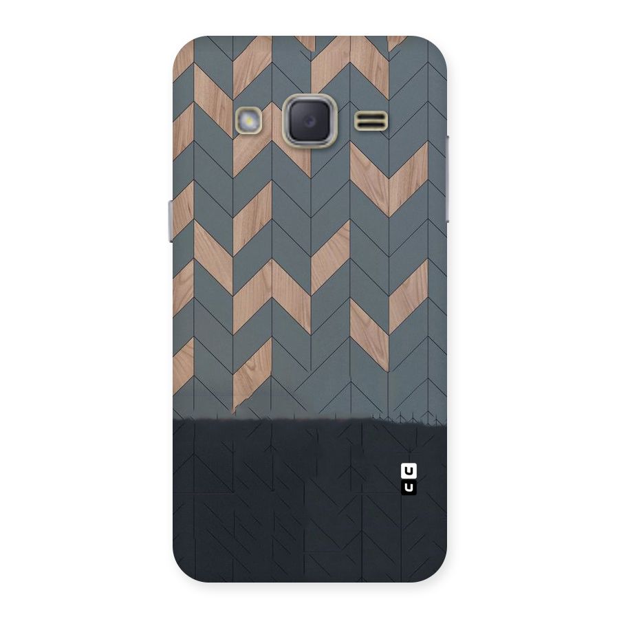 Greyish Wood Design Back Case for Galaxy J2