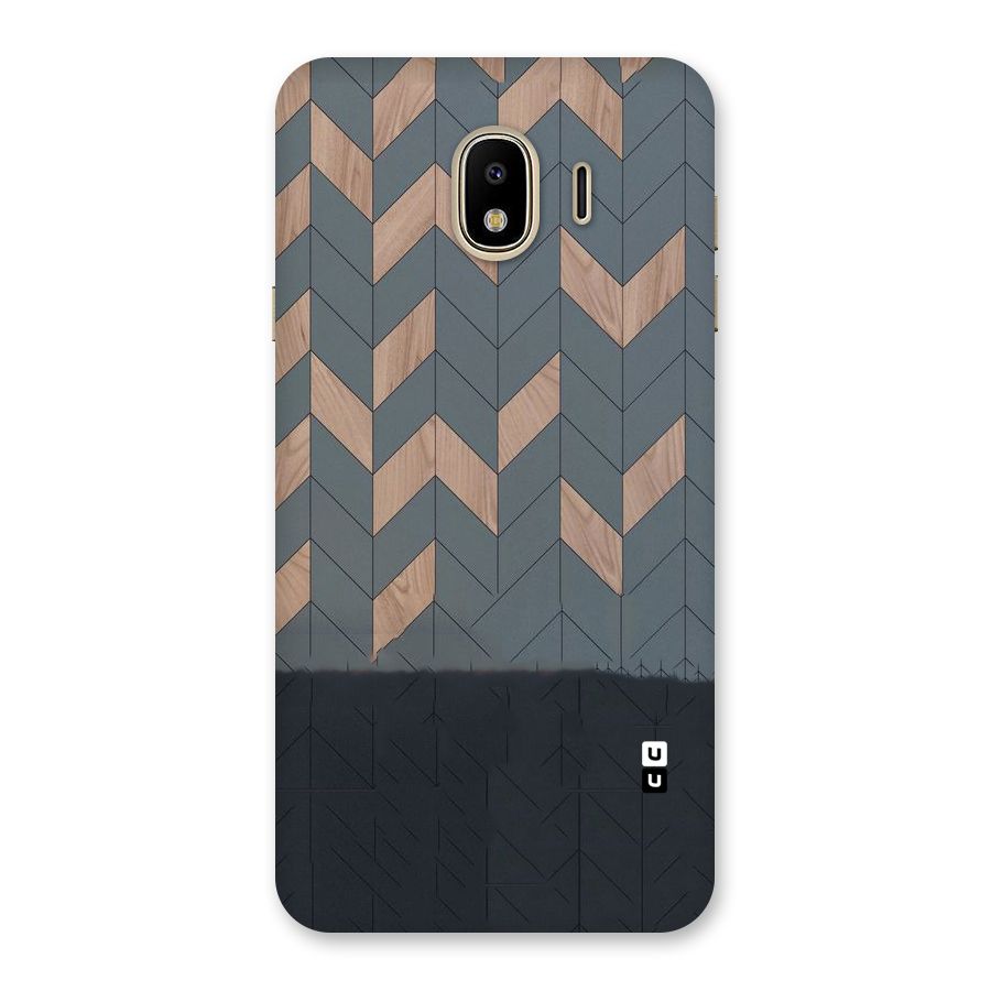 Greyish Wood Design Back Case for Galaxy J4