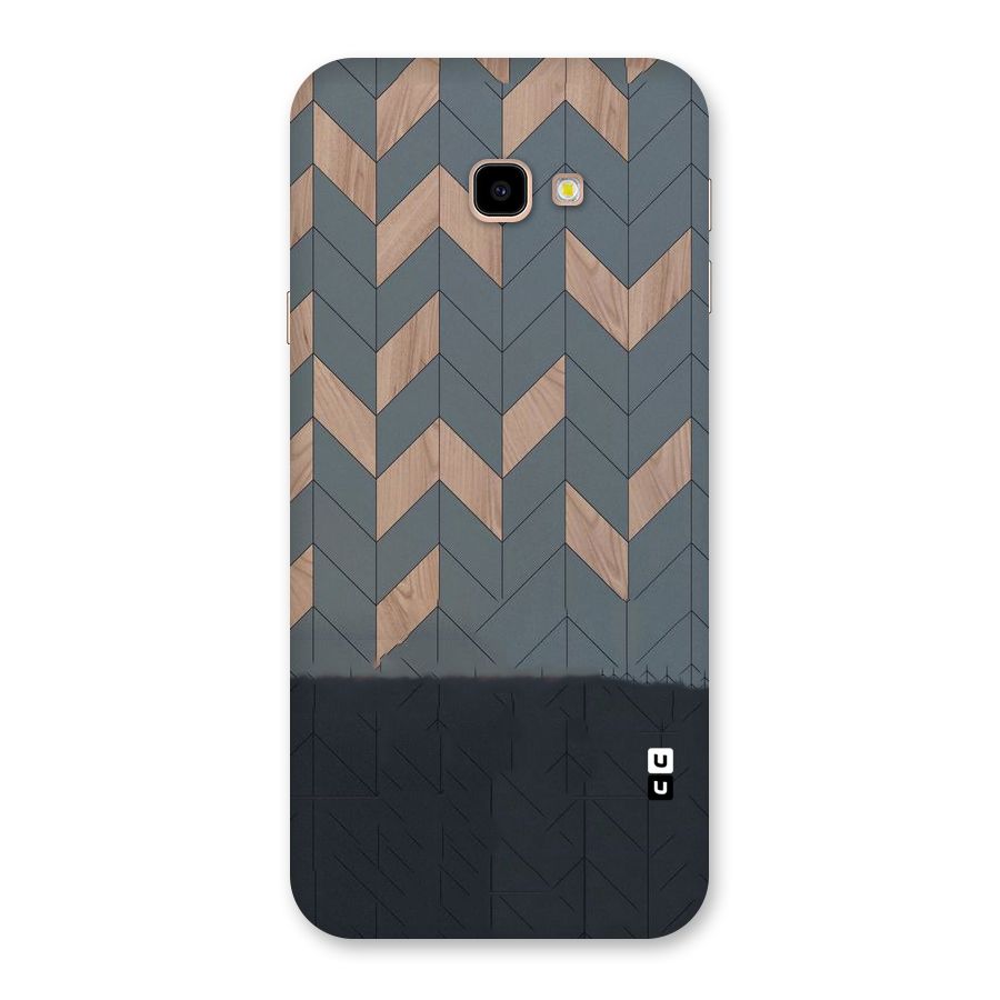 Greyish Wood Design Back Case for Galaxy J4 Plus