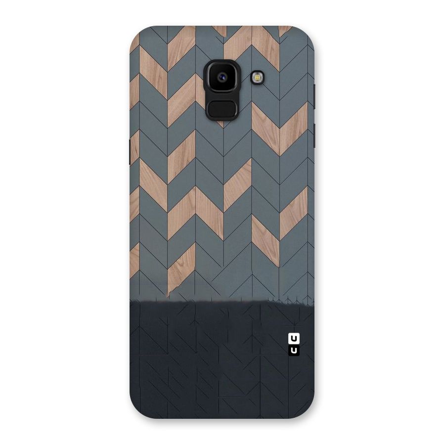 Greyish Wood Design Back Case for Galaxy J6