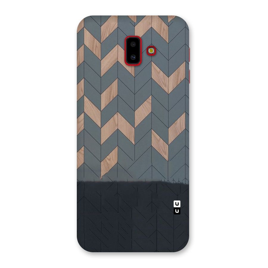 Greyish Wood Design Back Case for Galaxy J6 Plus