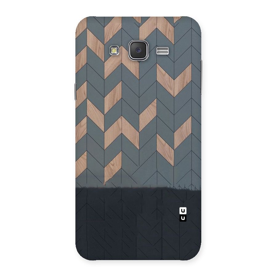 Greyish Wood Design Back Case for Galaxy J7